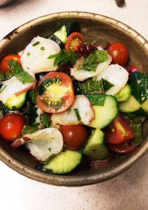 生たこと夏野菜のサラダ-レシピのメイン写真