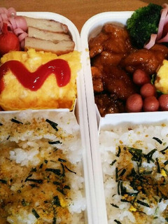オムレツ弁当☆ハムの飾り切り-レシピのメイン写真