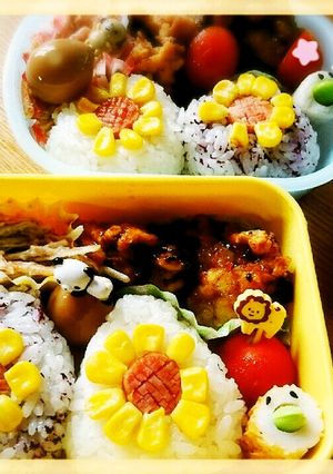 夏の簡単!かわいい!ひまわり弁当-レシピのメイン写真
