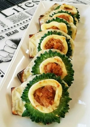 夏野菜ゴーヤのツナマヨキムチのチーズ焼き-レシピのメイン写真