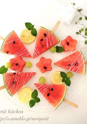 夏はスイカだねっ！リアル スイカバー♡-レシピのメイン写真