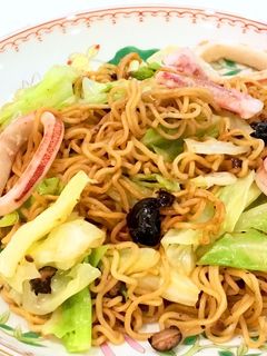 黒豆入りイカ焼きそば-レシピのメイン写真