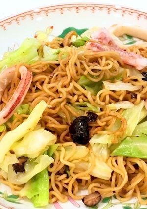 黒豆入りイカ焼きそば-レシピのメイン写真