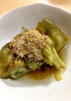 レンジ＆フライパンでとろとろ焼きナス。-レシピのメイン写真