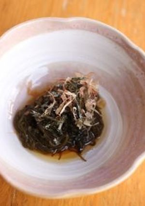 糸島産ふともずく三杯酢の海苔と鰹節添え-レシピのメイン写真