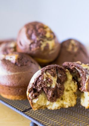 ホットケーキミックスマーブルカップケーキ-レシピのメイン写真
