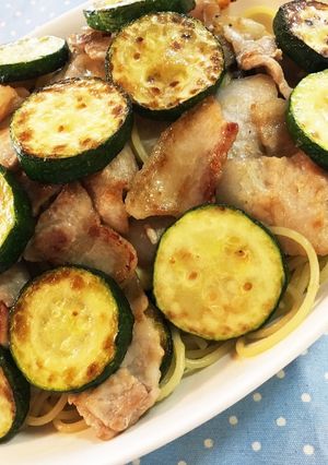 豚バラ肉とズッキーニのパスタ-レシピのメイン写真