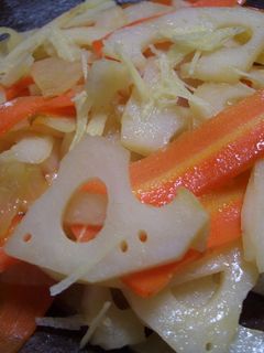 根菜の甘酢炒め-レシピのメイン写真