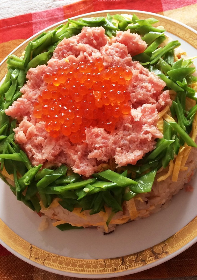 簡単☆ケーキ型ちらし寿司-レシピのメイン写真