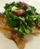 梅とエノキ茸・モロヘイヤの豚肉ソテー