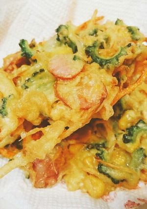カラフルで食べやすい☆ゴーヤのかき揚げ-レシピのメイン写真