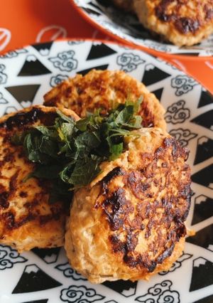 鶏モヤシハンバーグ(無水鍋QC使用)-レシピのメイン写真