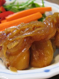 甘辛醤油で豚リンゴ-レシピのメイン写真