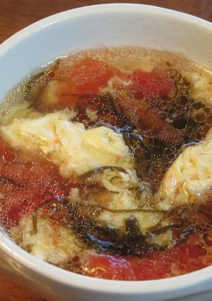 さっぱり旨い!トマトともずく酢の卵スープ-レシピのメイン写真