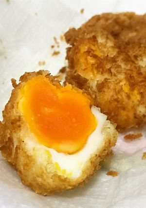 コーヒーフィルターで半熟玉子フライ-レシピのメイン写真