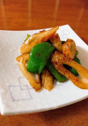 お弁当に余った鰻のたれでピーマン竹輪炒め-レシピのメイン写真
