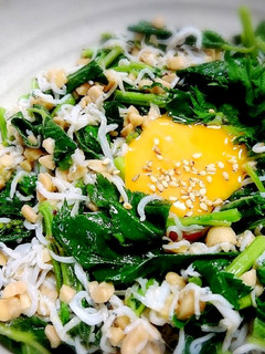 モロヘイヤと刻み納豆のネバネバユッケ♪-レシピのメイン写真