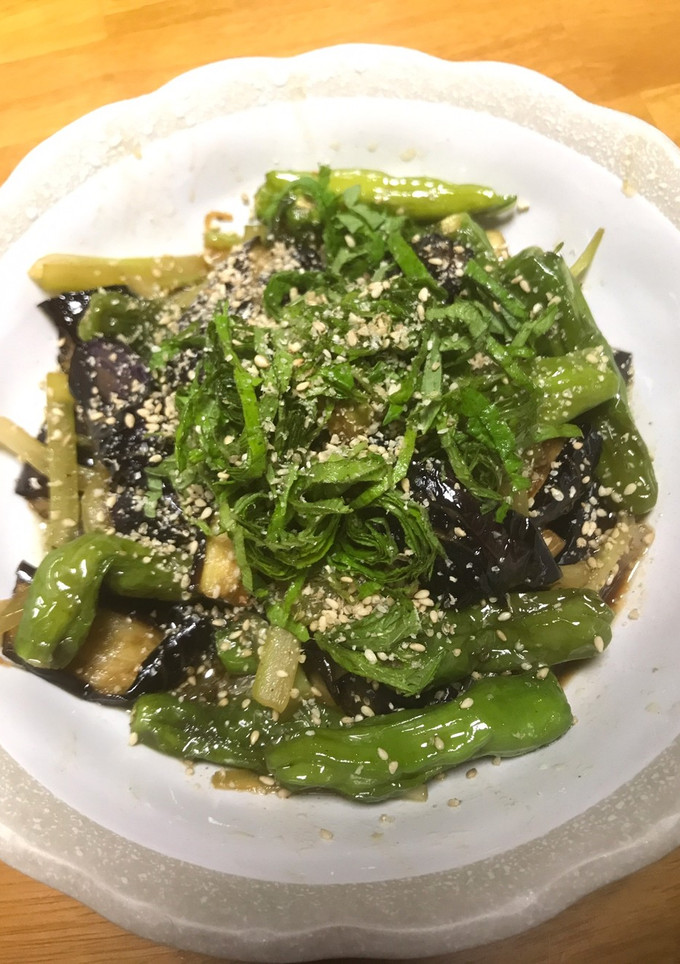 ナスとシシトウの甘辛炒め-レシピのメイン写真