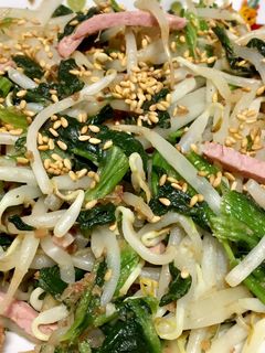 もやしとほうれん草のおかかポン酢炒め♫-レシピのメイン写真
