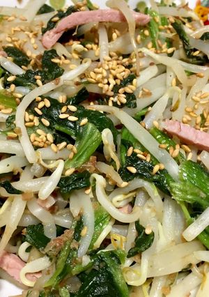 もやしとほうれん草のおかかポン酢炒め♫-レシピのメイン写真