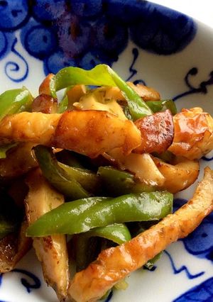 竹輪ピーマン青のりカレー炒め〜5分レシピ-レシピのメイン写真