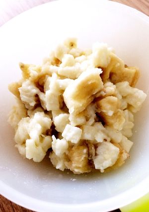 【離乳食後期】バナナのミルクパン粥-レシピのメイン写真