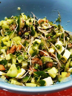 【糖質制限】夏野菜×チーズ×塩昆布で納豆-レシピのメイン写真