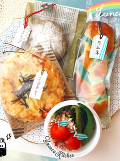 ラッピングパンのお弁当 簡単夏弁当-レシピのメイン写真