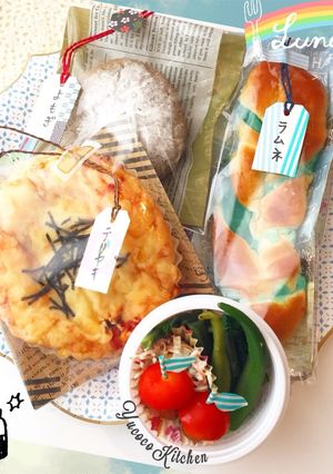 ラッピングパンのお弁当 簡単夏弁当-レシピのメイン写真