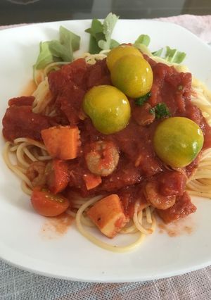 とまとソースのすぱげってぃ-レシピのメイン写真