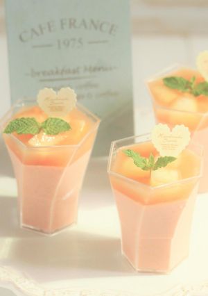 * 桃ずくし ♡ ピーチムース♪-レシピのメイン写真