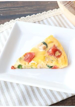 トマトスペイン風オムレツ（トマト給食）-レシピのメイン写真