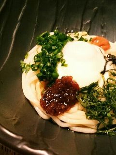 温泉卵の梅冷やしうどん-レシピのメイン写真