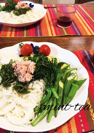夏野菜たっぷりのそうめん-レシピのメイン写真