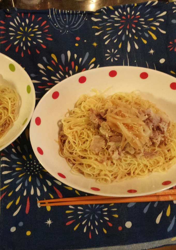1つの鍋で簡単☆豚しゃぶ冷やし中華-レシピのメイン写真