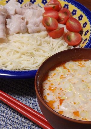 素麺のつけ汁に＊豆乳の坦々風つけ汁-レシピのメイン写真