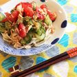 夏にサッパリ♡トマツナキュウリそうめん