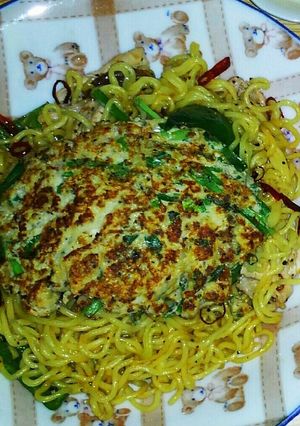 ニラ玉のせ塩焼きそば-レシピのメイン写真