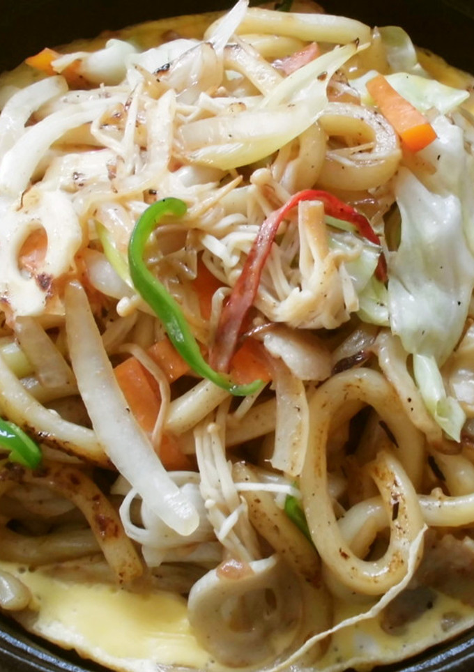 流したまご♡の焼きうどん！-レシピのメイン写真