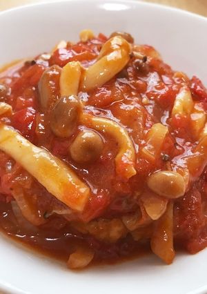 きのこ煮込みハンバーグ-レシピのメイン写真