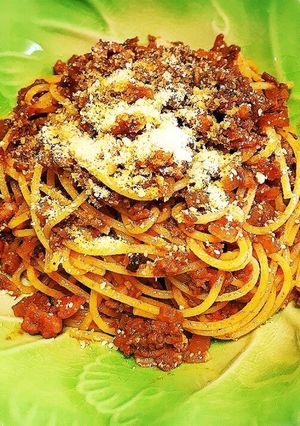 タコとひき肉のラグーソースパスタ-レシピのメイン写真