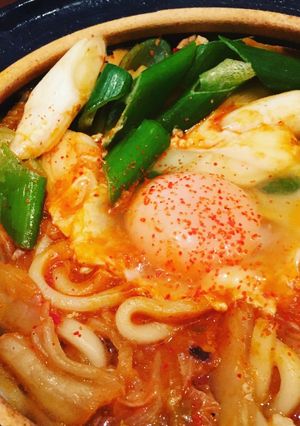 豚キムチ煮込みうどん-レシピのメイン写真