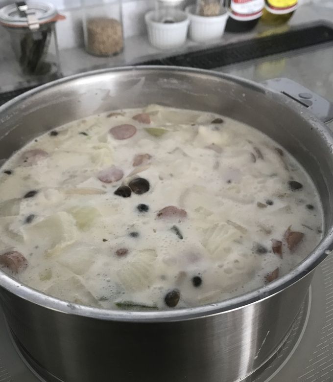 パスタソース使用クラムチャウダー-レシピのメイン写真