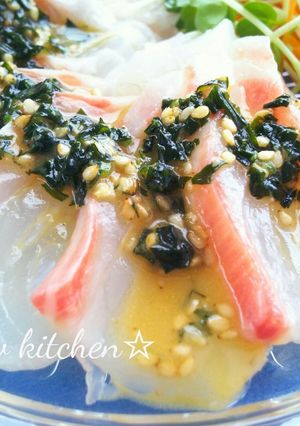 鯛のお刺身☆カルパッチョ風-レシピのメイン写真