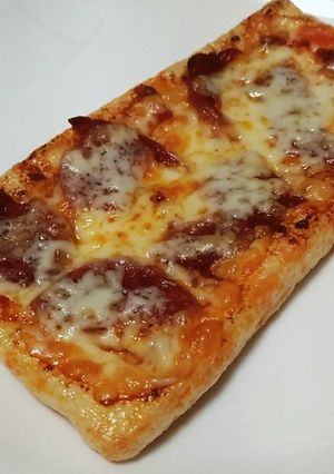 【糖質制限】油揚げピザ☆ペパロニピザ風-レシピのメイン写真