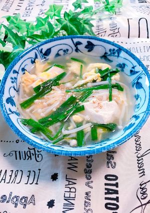 ニラ♡えのき♡豆腐♡中華スープ-レシピのメイン写真