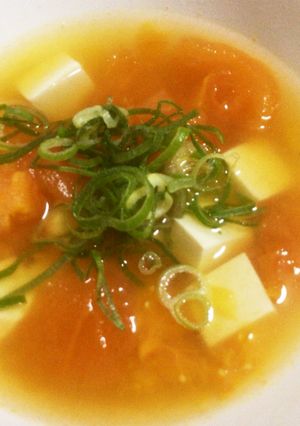 超楽々 トマトと豆腐のスープ 作ります-レシピのメイン写真