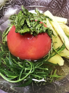 冷製トマトとおかひじきとナスの煮浸し-レシピのメイン写真