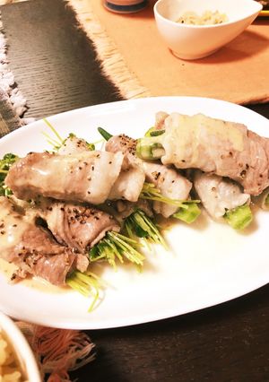免疫力アップ！オクラと豆苗の豚肉巻き-レシピのメイン写真
