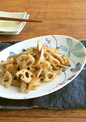 ごぼうとれんこんのオリーブオイル炒め-レシピのメイン写真